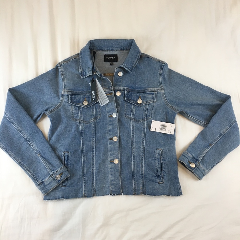 Buffalo David Bitton Frayed Hem Denim Jacket